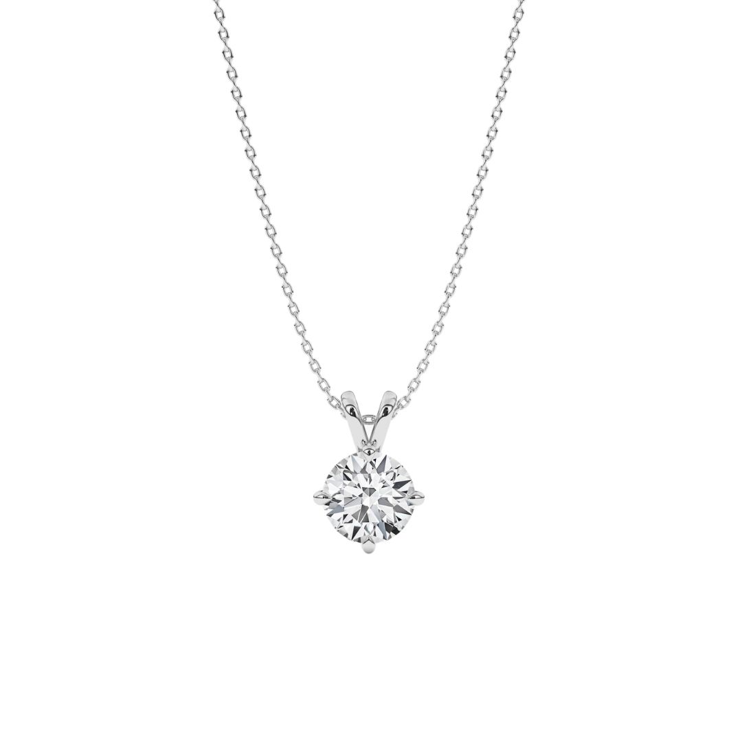 14K White 0.65 CT Lab-Grown Diamond Solitaire 16-18